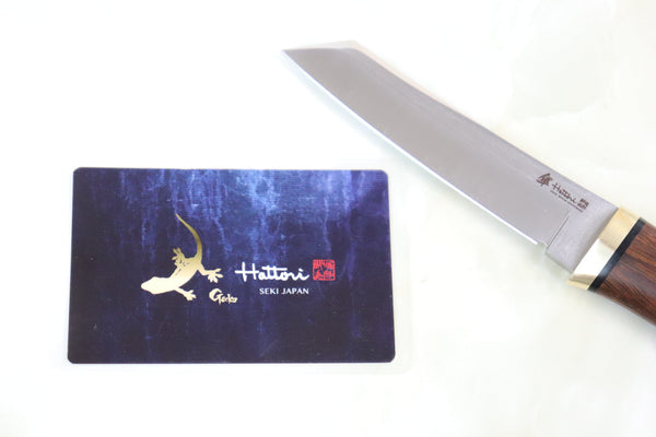 Hattori 傘 SAN-GECKO Limited Edition GECKO-05Y Classic Tanto (Desert Ironwood Handle) - japaneseknifedirect.mom
