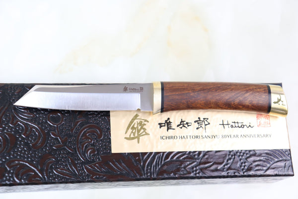 Hattori 傘 SAN-GECKO Limited Edition GECKO-05Y Classic Tanto (Desert Ironwood Handle) - japaneseknifedirect.mom