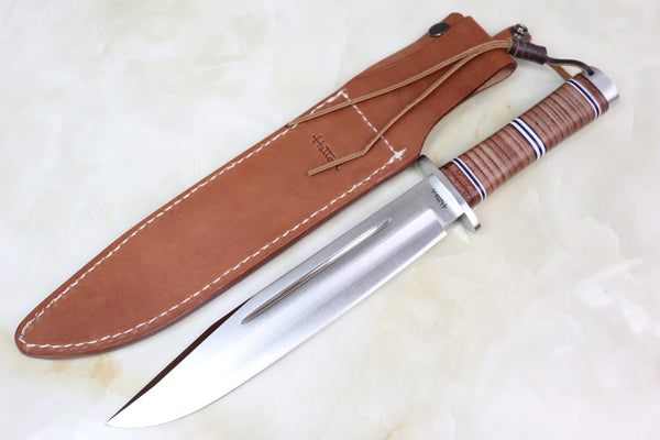 Hattori 傘 SAN-GECKO Limited Edition GECKO-12 Blue Bowie Hunter (Hollow Ground) - japaneseknifedirect.mom