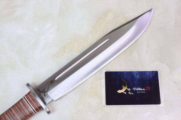 Hattori 傘 SAN-GECKO Limited Edition GECKO-14 Brown Bowie Hunter (Hollow Ground)