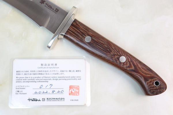 Hattori 傘 SAN-GECKO Limited Edition GECKO-16 Premium Big Fighter (Tagayasan Wood Handle) - japaneseknifedirect.mom