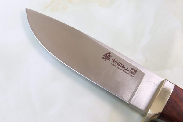 Hattori 傘 SAN Limited Edition SAN-21 Cocobolo Drop Point Hunter - japaneseknifedirect.mom
