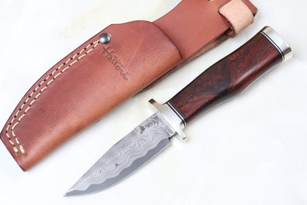 Hattori 傘 SAN Limited Edition SAN-35 "HD Damascus Hunter" - japaneseknifedirect.mom