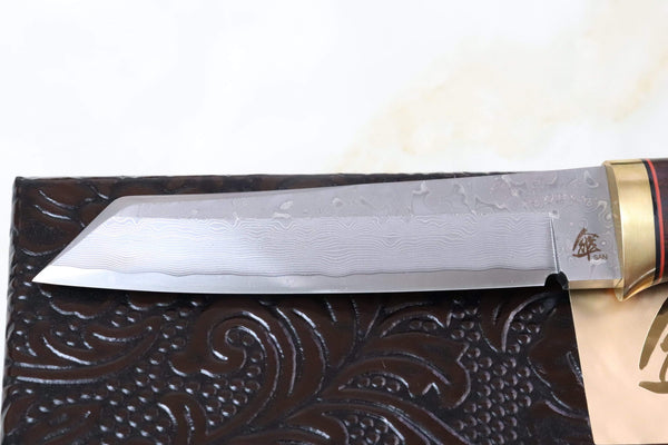 Hattori 傘 SAN Limited Edition SAN-4 Cowry-X Damascus Tanto - japaneseknifedirect.mom