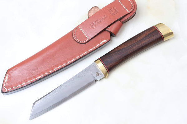Hattori 傘 SAN Limited Edition SAN-4 Cowry-X Damascus Tanto - japaneseknifedirect.mom