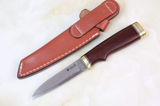 Hattori 傘 SAN Limited Edition SAN-48 Cowry-X Damascus Special Utility "Wharncliffe Blade"