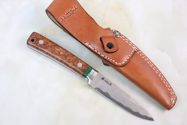 Hattori 傘 SAN Limited Edition SAN-54 "HD Damascus Utility (Single Bevel Edge Blade)"