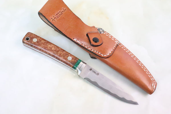 Hattori 傘 SAN Limited Edition SAN-54 "HD Damascus Utility (Single Bevel Edge Blade)"