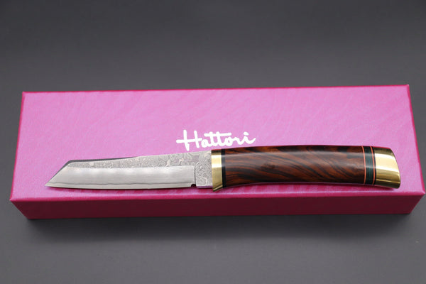 Hattori 傘 SAN Limited Edition SAN-58A "Cowry X Damascus Classic Tanto"