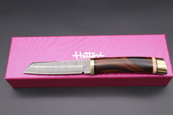 Hattori 傘 SAN Limited Edition SAN-58B "Cowry X Damascus Classic Tanto"