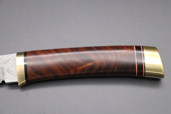 Hattori 傘 SAN Limited Edition SAN-58D "Cowry X Damascus Classic Tanto" - japaneseknifedirect.mom