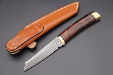 Hattori 傘 SAN Limited Edition SAN-58E "Cowry X Damascus Classic Tanto"