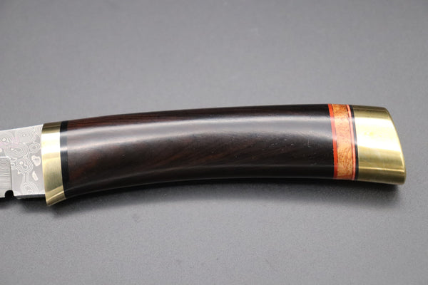 Hattori 傘 SAN Limited Edition SAN-59A "Cowry X Damascus Classic Tanto" - japaneseknifedirect.mom