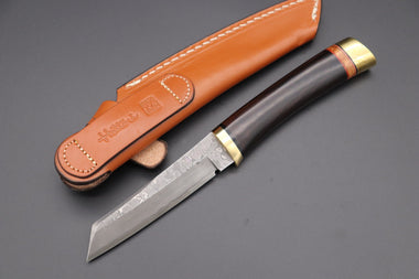 Hattori 傘 SAN Limited Edition SAN-59A "Cowry X Damascus Classic Tanto" - japaneseknifedirect.mom