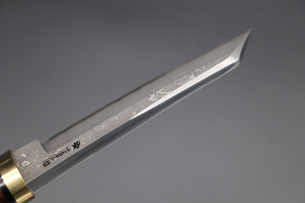 Hattori 傘 SAN Limited Edition SAN-59A "Cowry X Damascus Classic Tanto" - japaneseknifedirect.mom