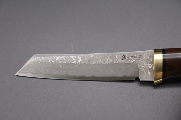 Hattori 傘 SAN Limited Edition SAN-59A "Cowry X Damascus Classic Tanto" - japaneseknifedirect.mom