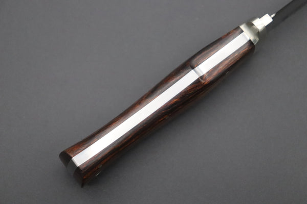 Hattori 傘 SAN Limited Edition SAN-63E Cowry-X Damascus Urbane Hunter "Custom Desert Ironwood Handle"