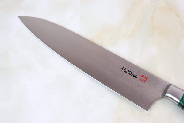 Hattori Gyuto Hattori "The Universe Series β LIBRAE" SG-II San-Mai Special USG-1G Gyuto 210mm (Green Malachite Spacer)