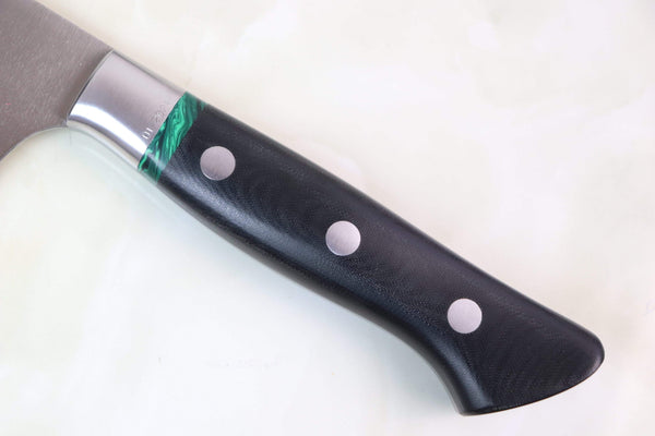 Hattori Gyuto Hattori "The Universe Series β LIBRAE" SG-II San-Mai Special USG-1G Gyuto 210mm (Green Malachite Spacer)