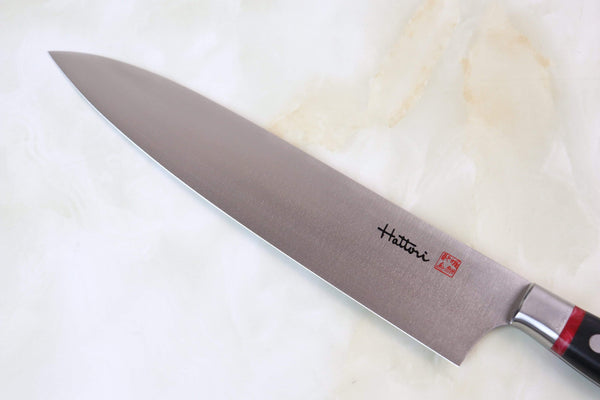 Hattori Gyuto Hattori "The Universe Series MARS" SG-II San-Mai Special USG-1SO Gyuto 210mm (Red Spiny Oyster Gemstone)