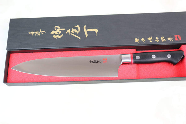 Hattori Gyuto Hattori "The Universe Series MARS" SG-II San-Mai Special USG-1SO Gyuto 210mm (Red Spiny Oyster Gemstone)