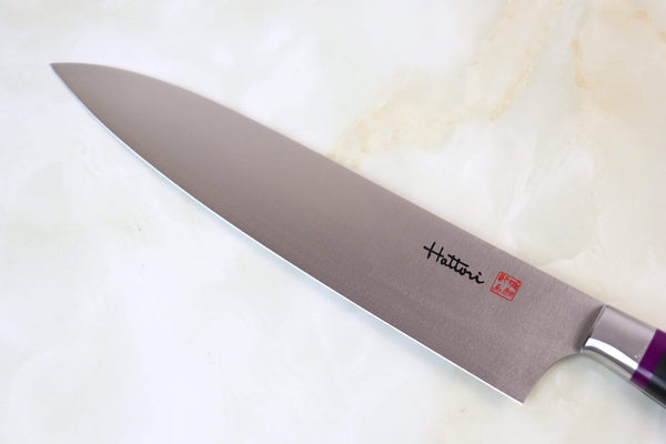 Hattori Gyuto Hattori "The Universe Series URANUS" SG-II San-Mai Special USG-1SM Gyuto 210mm (Purple Sugilite Malachite)