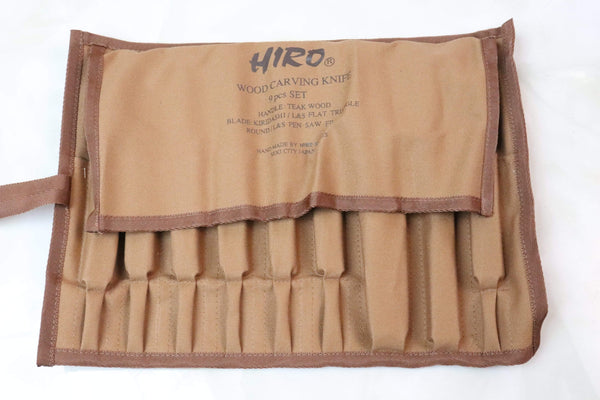 HIRO HR-701 9-pc. Wood Carving Knife Set - japaneseknifedirect.mom