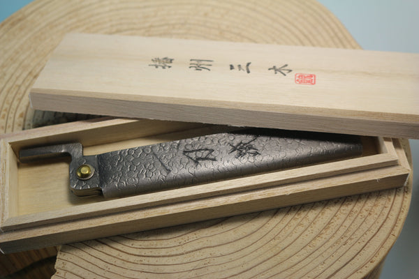 Ittoryu IM-120 Traditional Higonokami Folding Knife　肥後守、日立青紙本割込、槌目 - japaneseknifedirect.mom