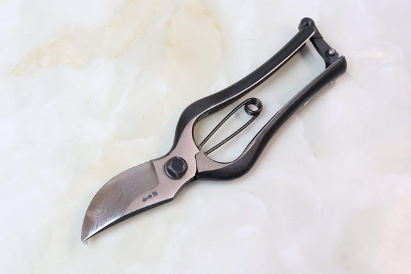 Japanese Pruning Shears HD-200 Rare Damascus blade Prunning Shear - japaneseknifedirect.mom