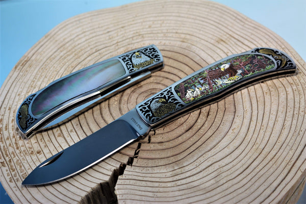 Katsuhiko Miura KM-1 Art Knife "Bald Eagle" - japaneseknifedirect.mom