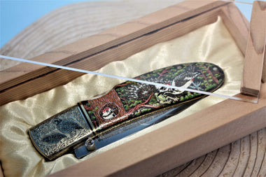 Katsuhiko Miura KM-2 Art Knife "Birds" - japaneseknifedirect.mom
