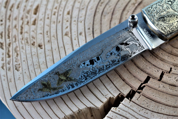 Katsuhiko Miura KM-2 Art Knife "Birds" - japaneseknifedirect.mom