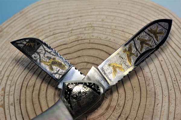 Katsuhiko Miura KM-5 Art Knife "Safari", MOP Handle - japaneseknifedirect.mom