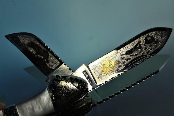 Katsuhiko Miura KM-5 Art Knife "Safari", MOP Handle - japaneseknifedirect.mom