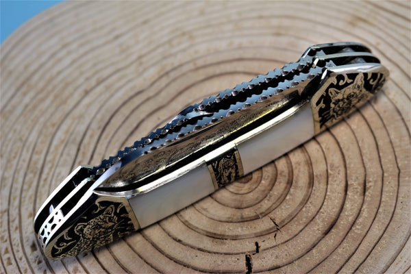 Katsuhiko Miura KM-5 Art Knife "Safari", MOP Handle - japaneseknifedirect.mom
