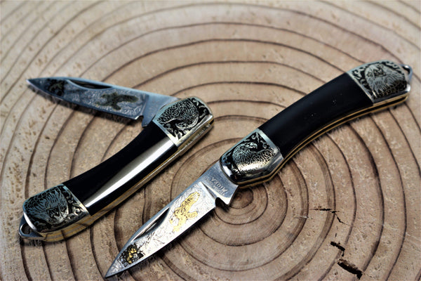 Katsuhiko Miura KM-6 Mini Art Knife "Birds or Animals", Black Resin Handle
