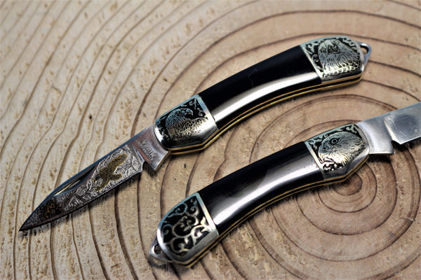 Katsuhiko Miura KM-6 Mini Art Knife "Birds or Animals", Black Resin Handle