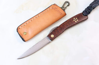 Kei Goto GH-100S Large Higonokami Folder | Snake Wood Handle - japaneseknifedirect.mom