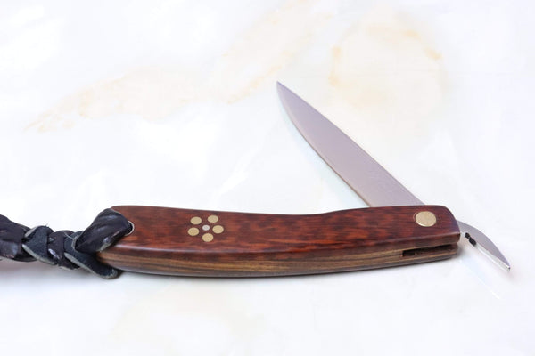 Kei Goto GH-100S Large Higonokami Folder | Snake Wood Handle - japaneseknifedirect.mom