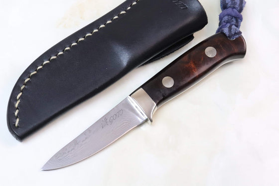 Kei Goto GH-300D Small Drop point Hunter | Core-Less Damascus - japaneseknifedirect.mom