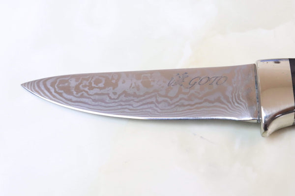 Kei Goto GH-300K Small Drop point Hunter | Core-Less Damascus - japaneseknifedirect.mom