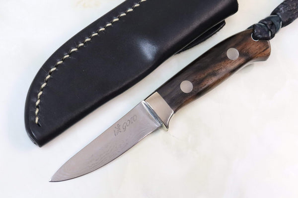 Kei Goto GH-300K Small Drop point Hunter | Core-Less Damascus - japaneseknifedirect.mom