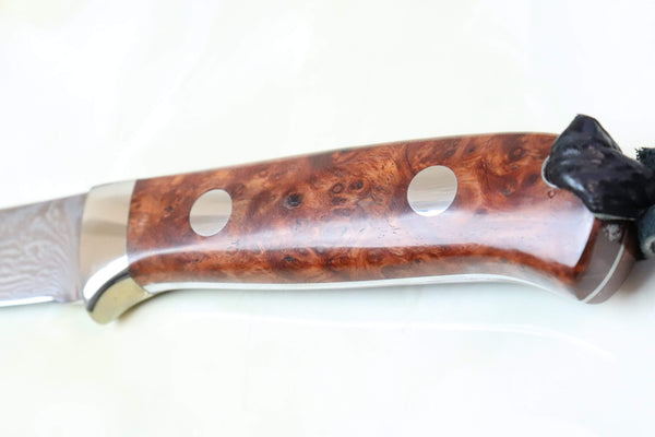 Kei Goto GH-300Q Small Drop point Hunter | Core-Less Damascus - japaneseknifedirect.mom
