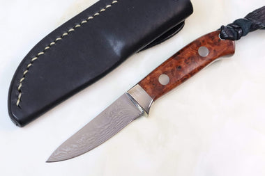 Kei Goto GH-300Q Small Drop point Hunter | Core-Less Damascus - japaneseknifedirect.mom