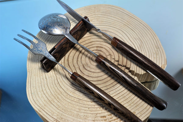 Kei Goto GH-450  3-pc. Damascus Cutlery Set - japaneseknifedirect.mom