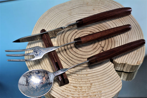 Kei Goto GH-450  3-pc. Damascus Cutlery Set - japaneseknifedirect.mom
