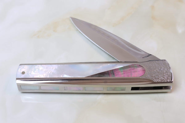 Koji Hara KH-255D "Scotch" | White MOP & Black MOP - japaneseknifedirect.mom