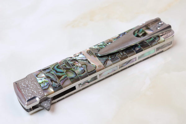 Koji Hara KH-310DA "30th Anniversary Knife, Damascus Abalone" - japaneseknifedirect.mom
