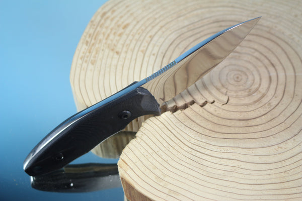 Makkari JM-150 Semi-Skinner, 3" Mirror polished AUS-8 Blade