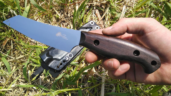 Makkari JM-160 "Toka 灯火" Bush Craft Knife, 5-1/2" Mirror polished 440C Blade